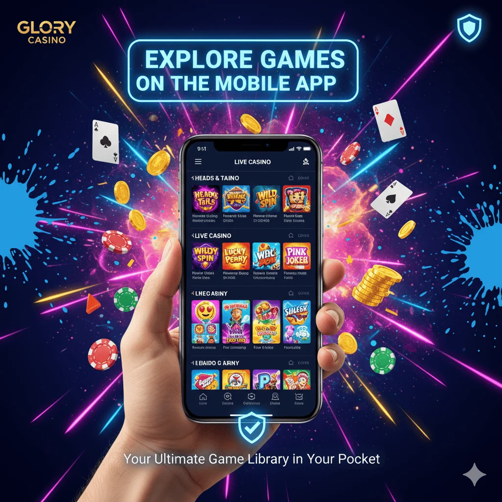 Explore a variety of games on the mobile app