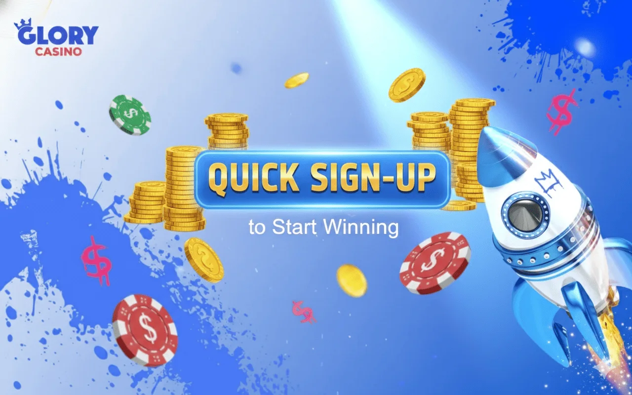 Quick sign-up to start winning at Glory Casino Bangladesh